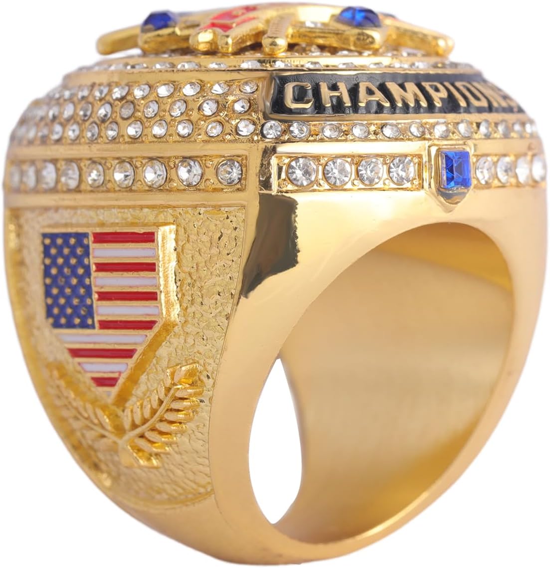2 pcs Pack or 12 pcs Pack Softball Championship Trophy Ring Award Gift for Tournament Champion Team palyers Awards Trophy on Side Size 9.5