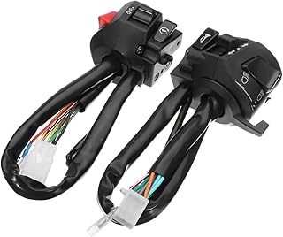 Motorcycle Handlebar Switch, 12V 7/8inch Motorcycle Handlebar Horn Turn Signal Light Headlight Control Start Switch Switch Assembly