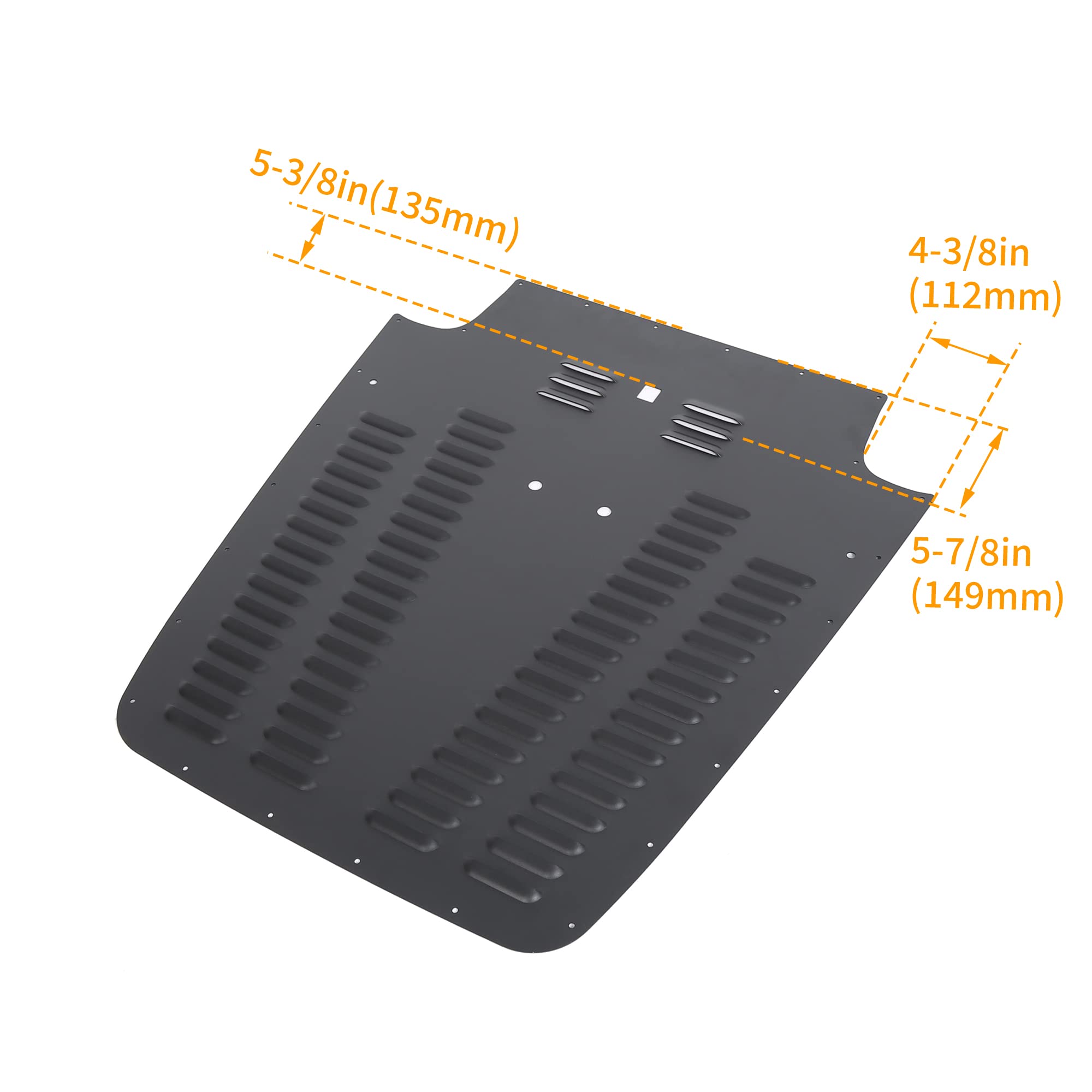 HECASA Aluminum Alloy Vented Hood Louver Kit Compatible with 2003-2006 Jeep Wrangler TJ/LJ