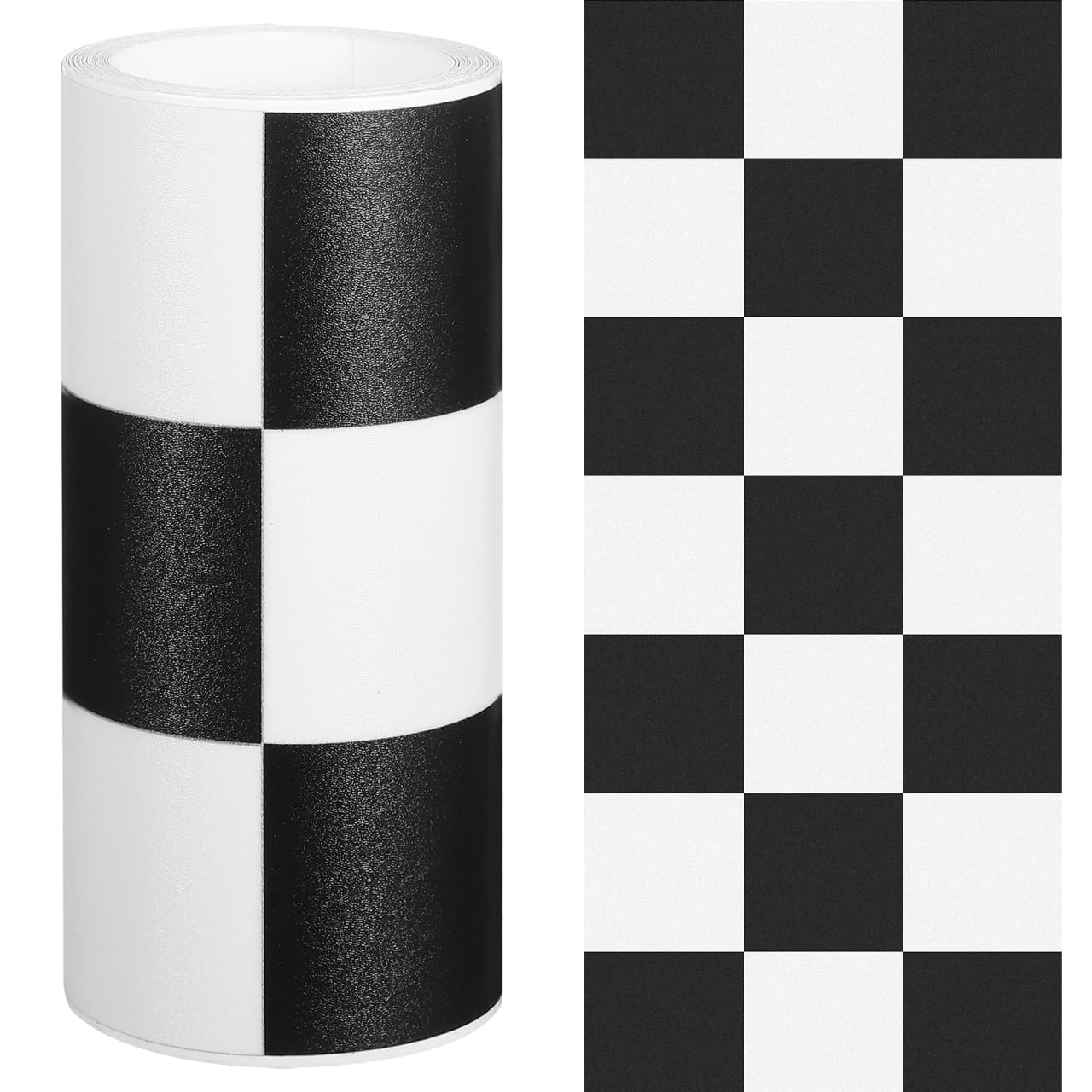 SOLUSTRE Checkered Bulletin Board Border Sticker Roll Self-Adhesive Vinyl Wall Decal for Bathroom Tiles Notice Boards and Furniture Skirting Line Trim 94.49 X 3.94 in