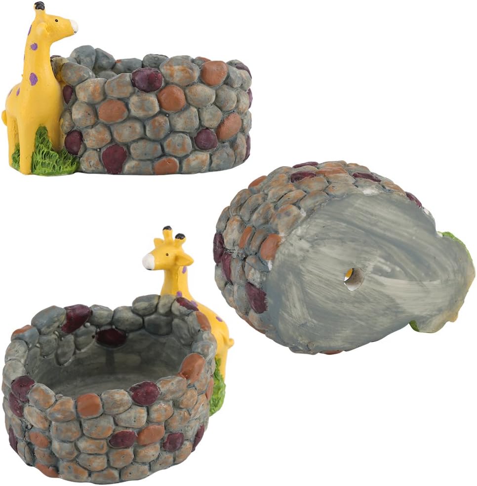 Giraffe Shaped Animal Planter Pot, Resin Material Indoor Outdoor Planter for Artificial and Live Plants, Home Decor Garden Ornament