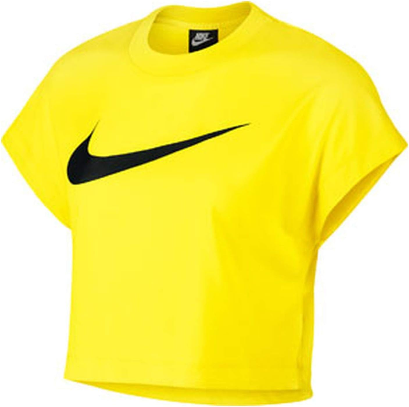 nike crop top yellow