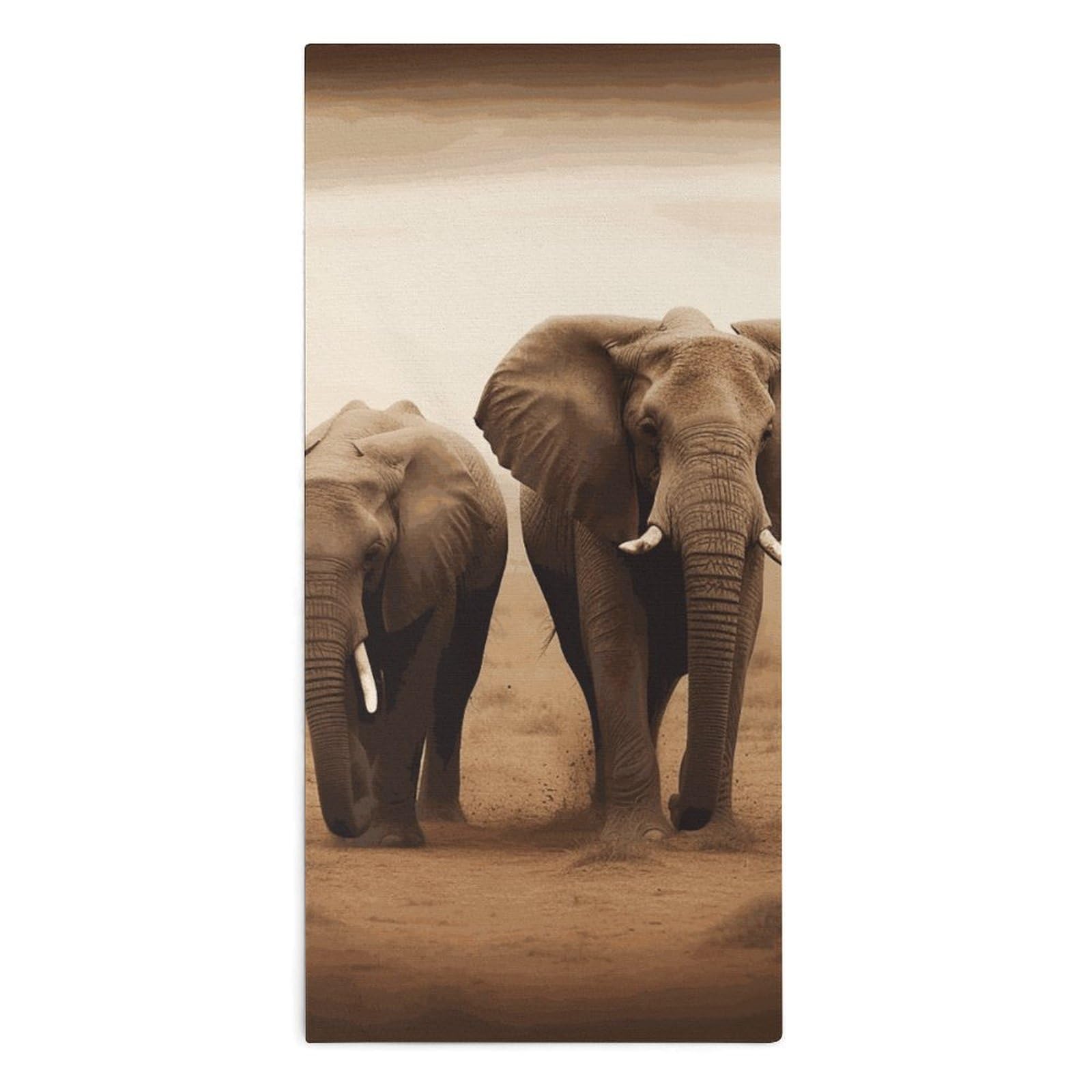 Serviette de bain éléphant en microfibre 72x140 cm absorbante