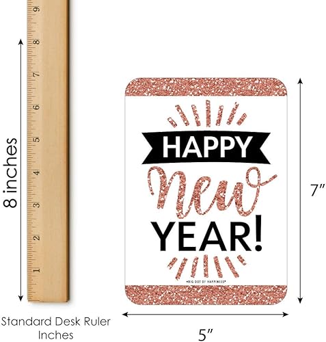 Miniatura 4 de Big Dot of Happiness Rose Gold Happy New Year - Juego de cartas y marcadores de bingo (18 unidades)