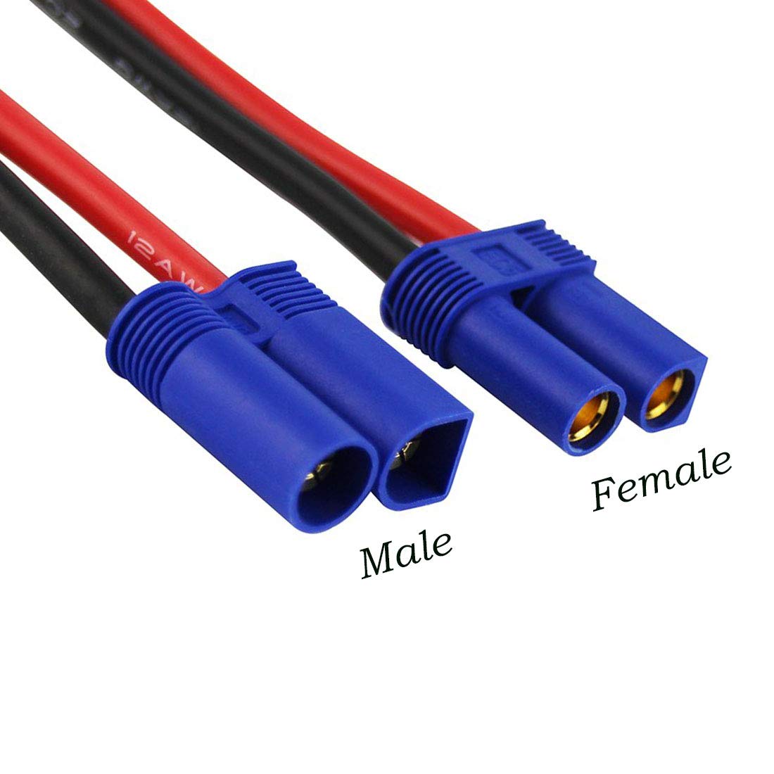 TMH 3x Adapterstecker XT90 Auf EC5 - 14 AWG Silikondraht, 5cm Kabel Für RC LiPo Akkus, Ladegeräte & FPV Drohnen