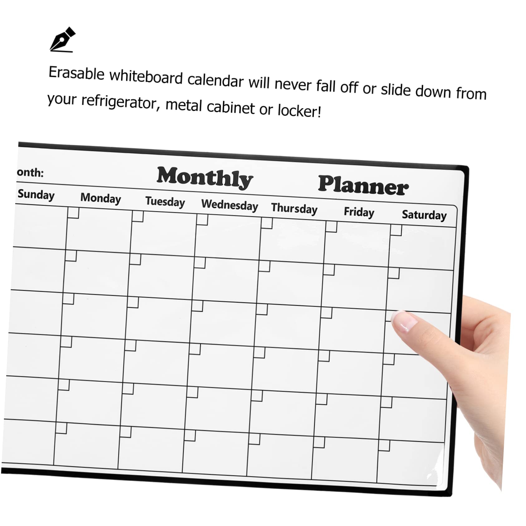 VILLCASE 4stücke Magnetischer Kühlschrank Kalender Abwischbarer Monats Und Wochenplaner Für Familienorganisation Und Arbeitsplanung Mit Flexibler Magnetfolie Und Praktischen