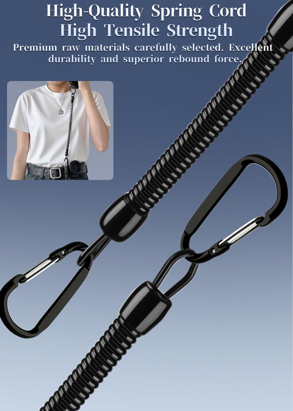 Magnetic Belt Clip Phone Holder with Anti Theft Phone Chain, for Hiking Travel Outdoor Climbing,Cellphone Holder, for All Cell Phone Android