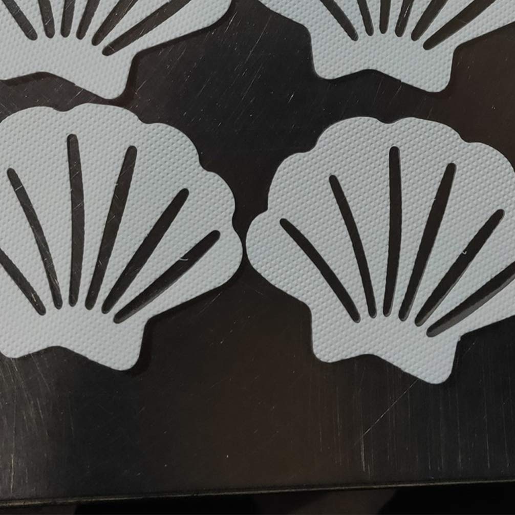 TOPBATHY Bathtub Stickers Non Slip Shower Treads Adhesive Decals Appliques Safety Strips Shell Shape Prevent Slippery Surfaces for Bathroom Toilet Kitchen 24pcs