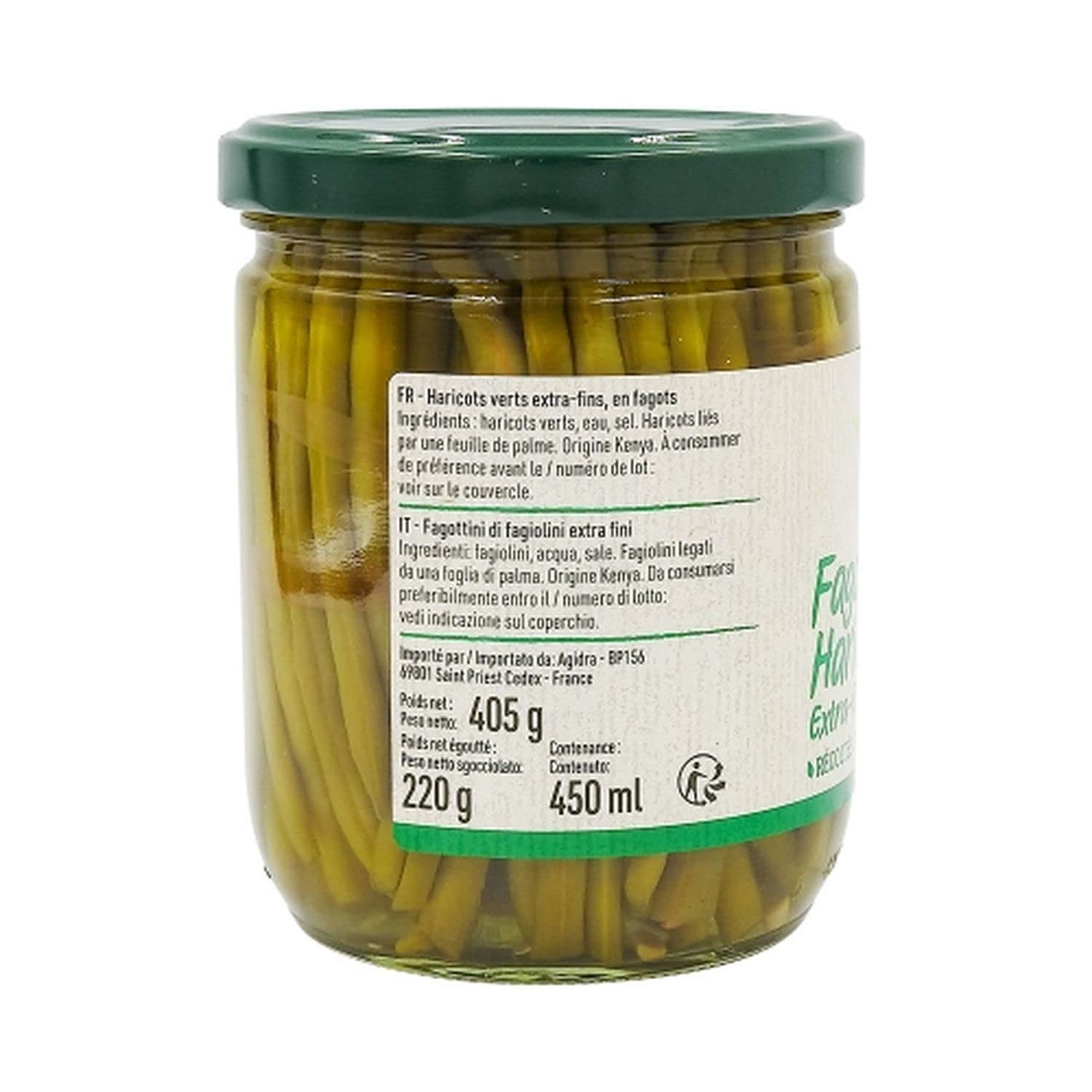Lot 12x Fagots haricots verts extra fins - Bocal 405g