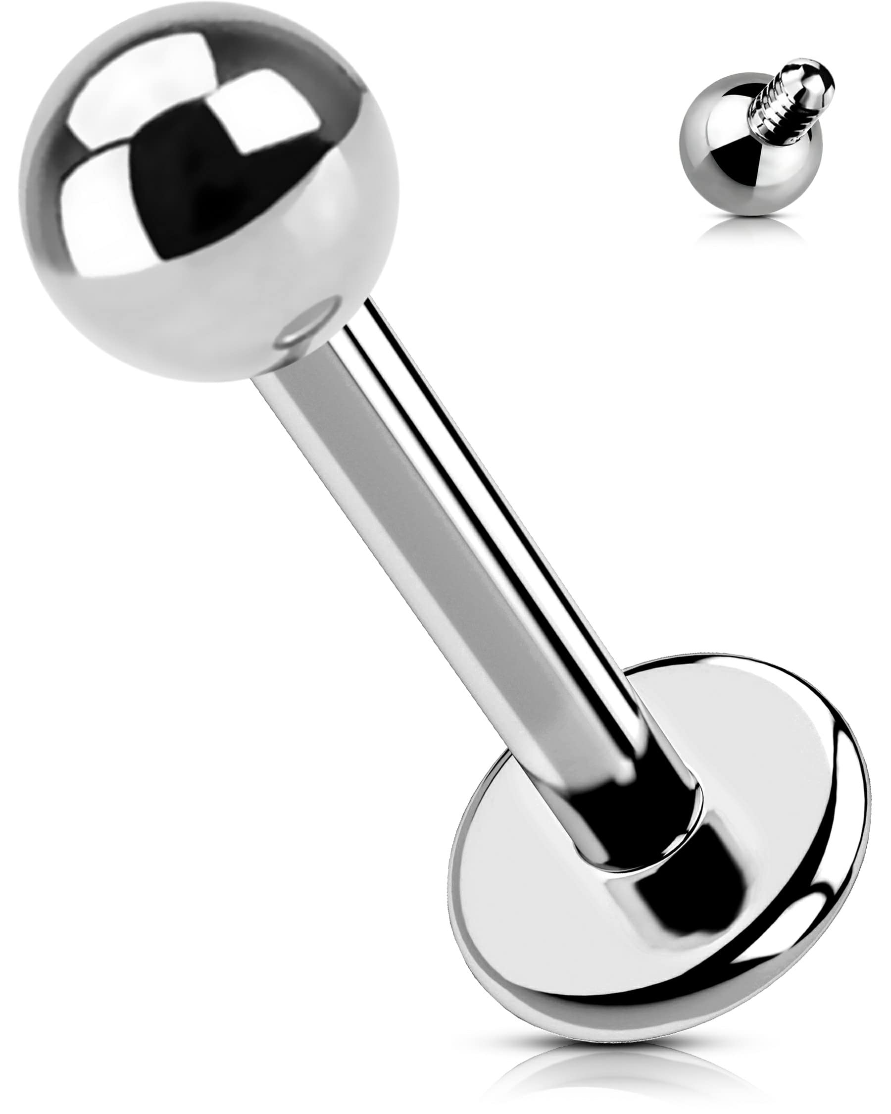 25 Pezzi Anelli Labbra In Acciaio Chirurgico 16G 8mm - Piercing Al Labbro Senza Gemme, Vcmart - Foto 9