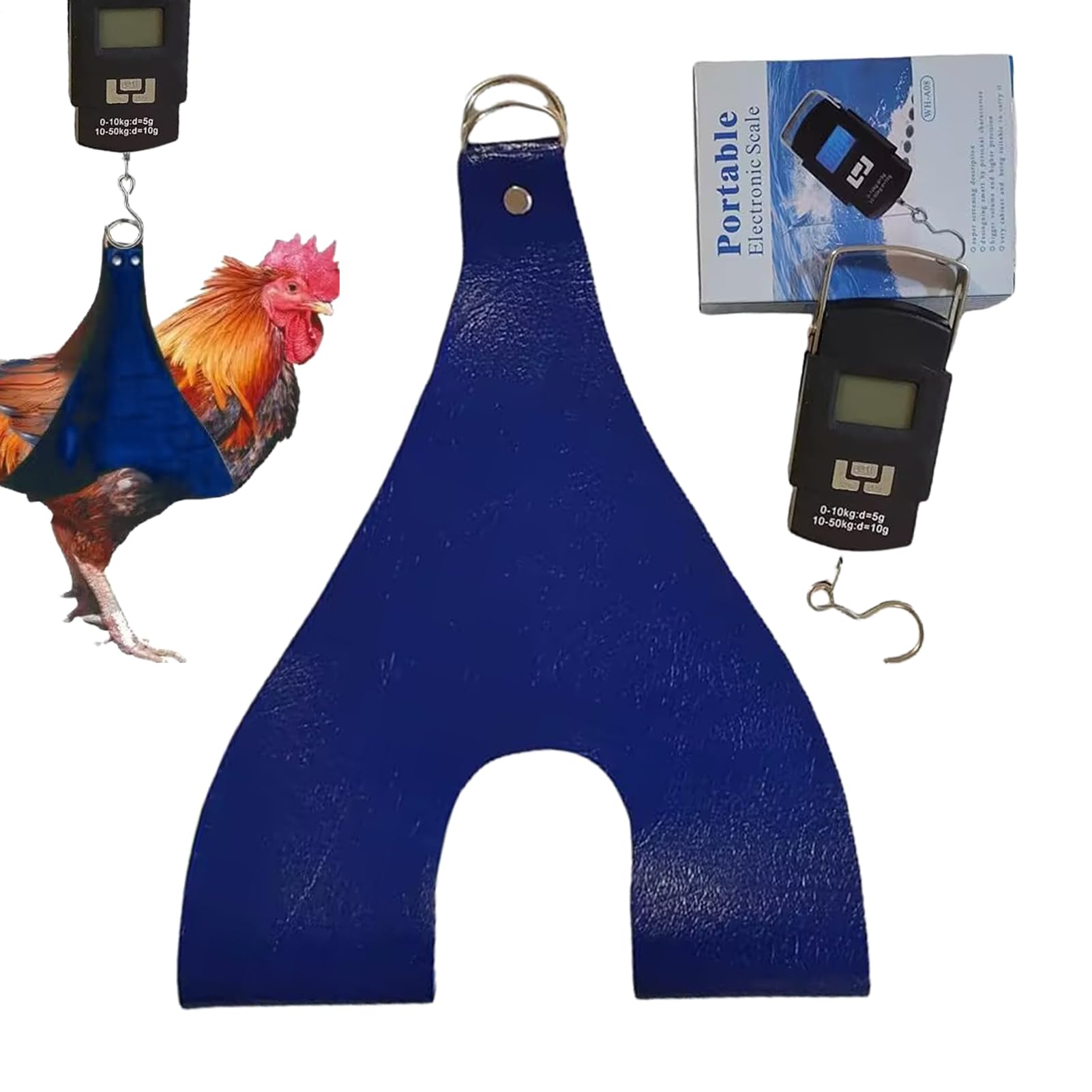 Animal Holder, Chicken Weighing Sling, Waterproof Adjustable Hen Scale with Strong Fabric Support, Lightweight Portable Farm Accessory for Measuring Poultry Weight and Safe Animal Handling