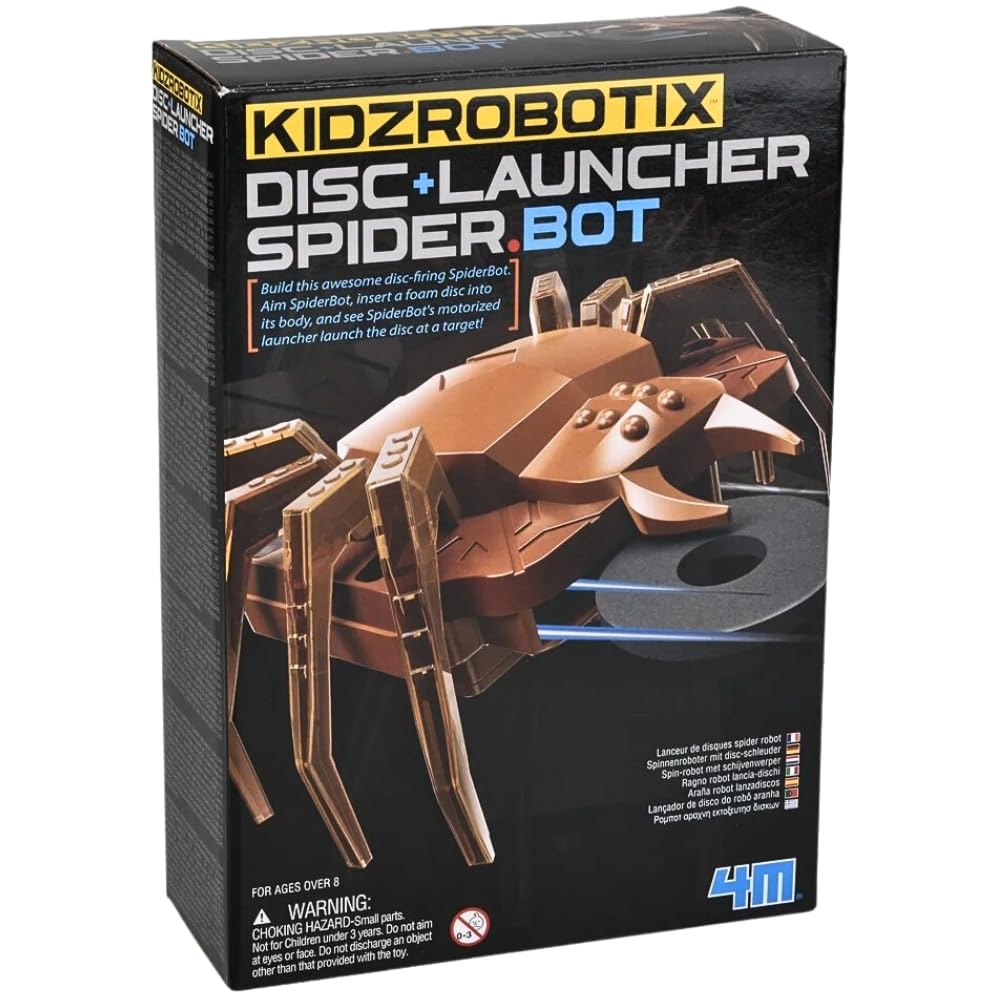 4M KidzRobotix Disc Launcher SpiderBot, Build and Launch Flying Discs, Ages 8+, 24.5 x 30.5 x 7.6 cm - Image 4