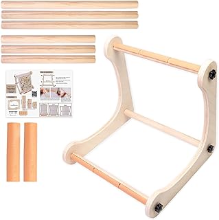 Stickrahmenhalter, Stickrollenrahmen, Verstellbarer Holzständer Tragbar Stickrahmen Zubehör für Handarbeit Stickerei Quilting Nähwerkzeug Punch Needle Musterarbeit