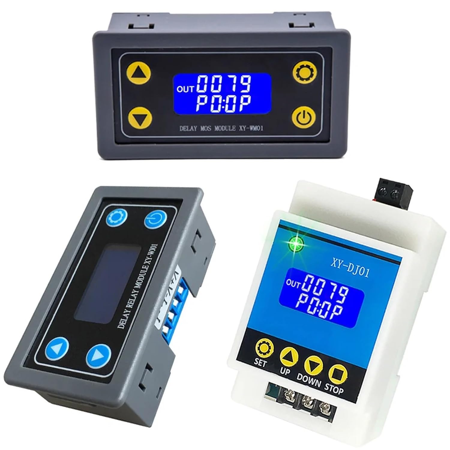 Time Delay Relay Programmable Timer Relay Control Switch Circuit Trigger Cycle with LCD Digital Display DC 6-30V(XY-DJ01)