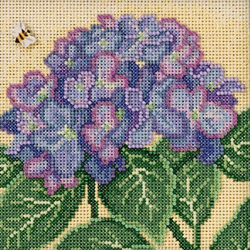 Hydrangea Cross Stitch Kit Mill Hill 2017 Buttons Beads Spring MH141715