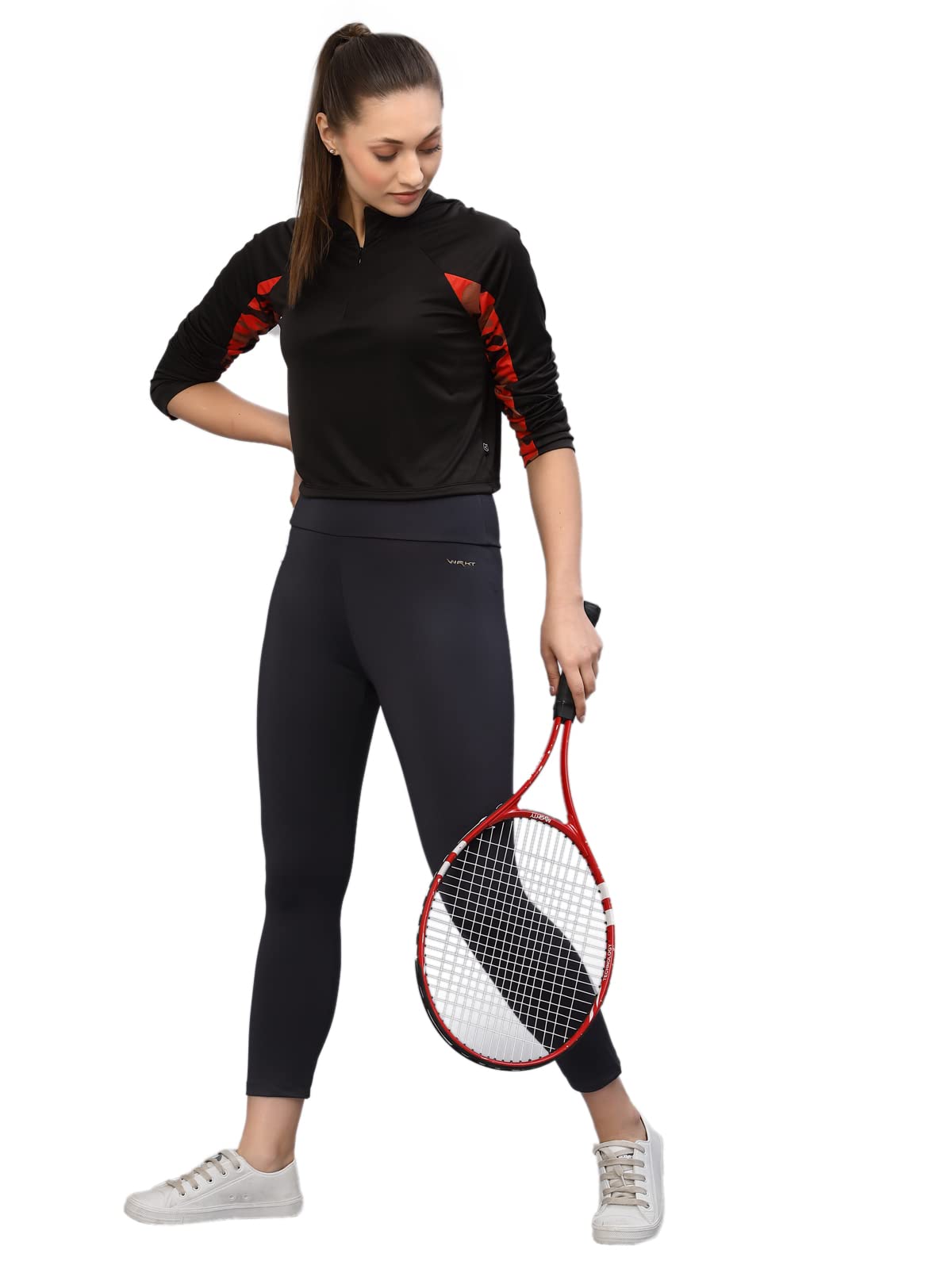 RigoWomen's Solid Slim Fit Active Wear Top