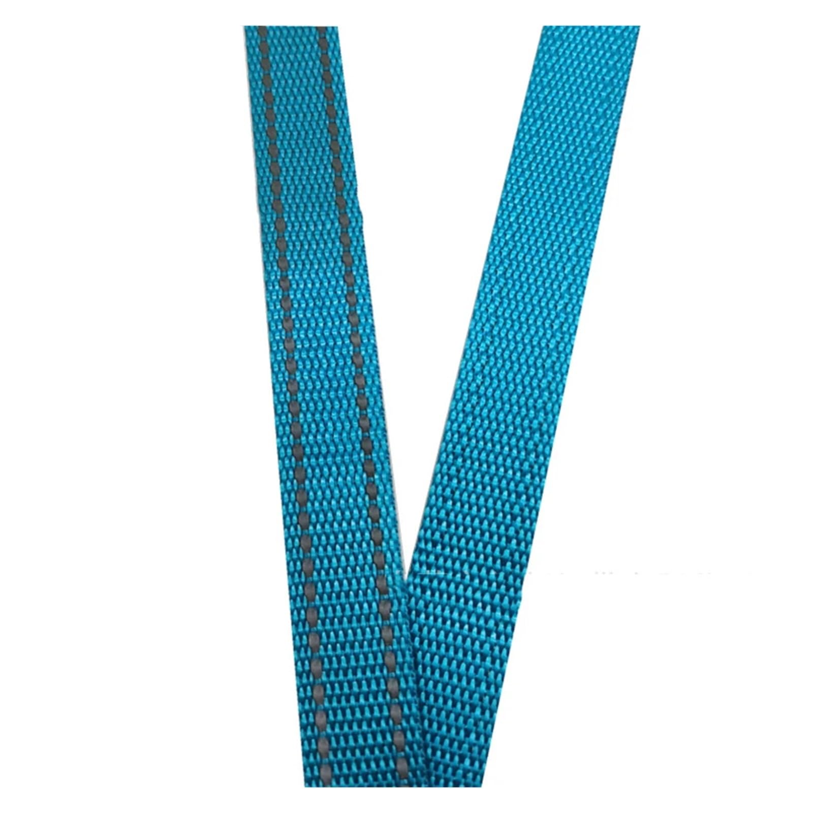 Cinta reflectante de tela para ropa, Cinta de tela reflectante 15mm, 50 yardas, correas poliéster 1mm espesor, Multicolor for ropa, correa for Collar mascota DIY(Lake Blue 15mm)