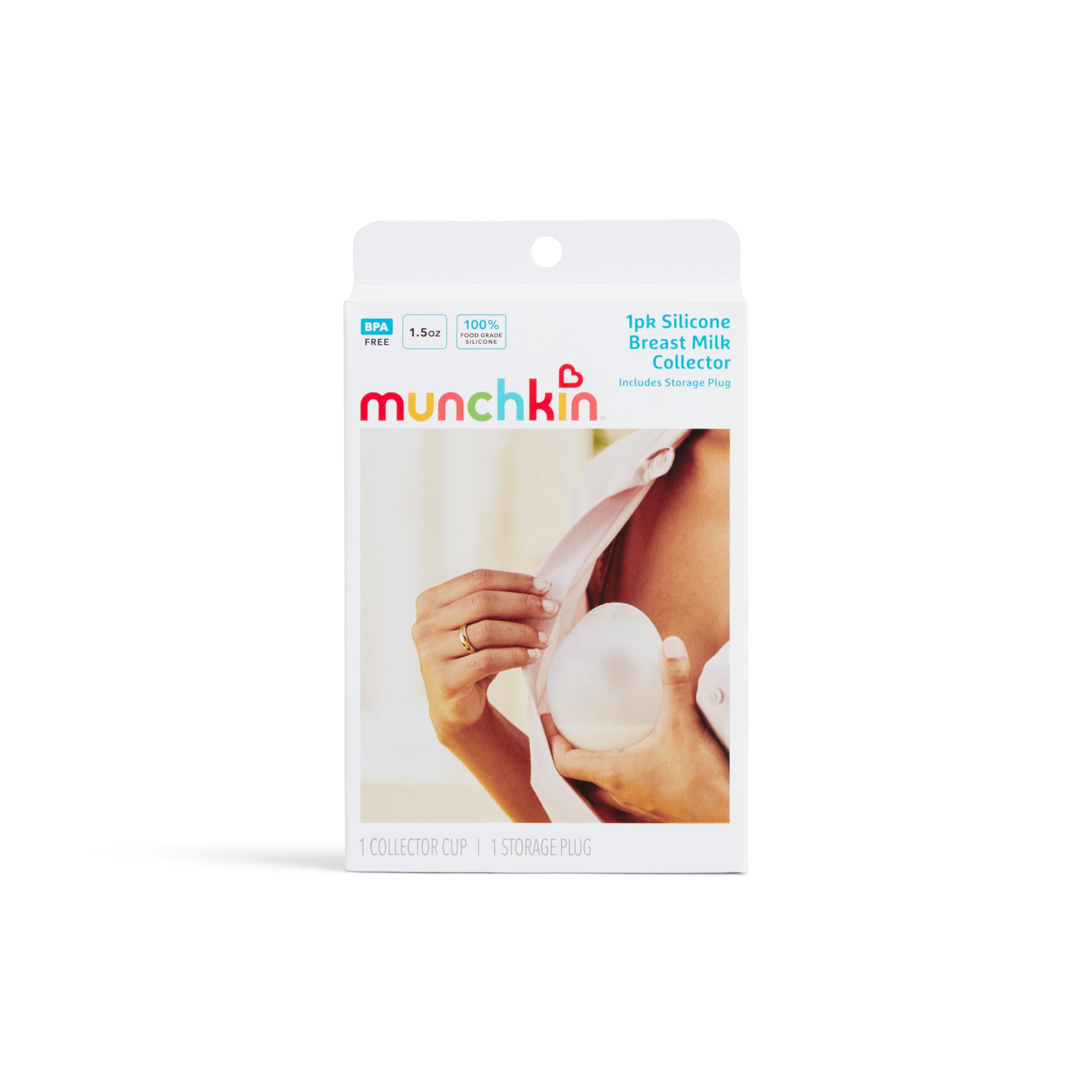 Munchkin Collecteur de Lait Maternel en Silicone | Collectez le lait maternel du sein opposé pendant l’allaitement | Facile à utiliser | Design ergonomique | Essentiels pour bébé et allaitement