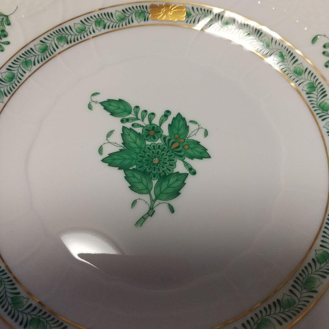 ヘレンド アポニーグリーン デザートプレート 約19cm 6枚セット