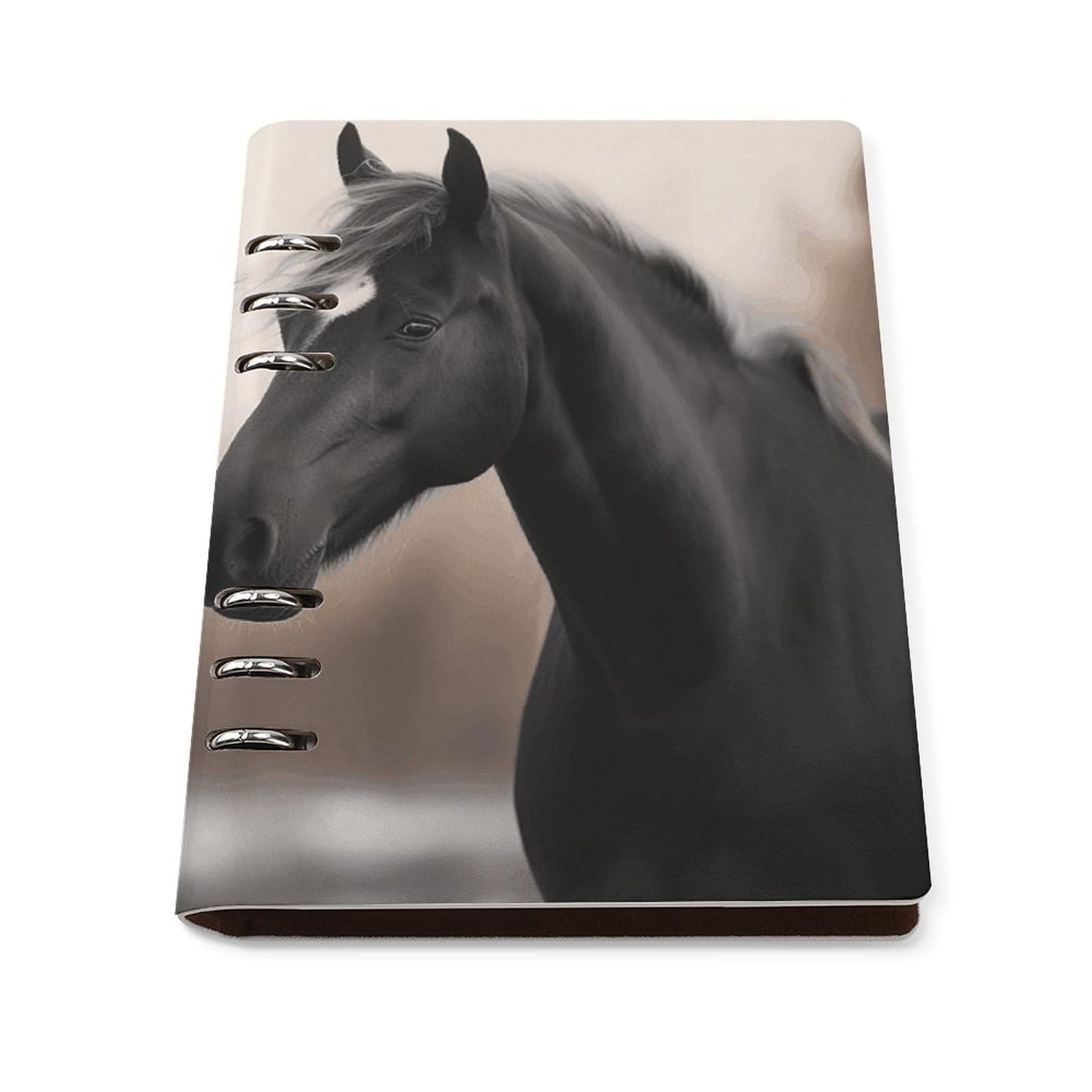 Cuaderno de hojas sueltas A5 recargable con cubierta duradera de piel sintética 8