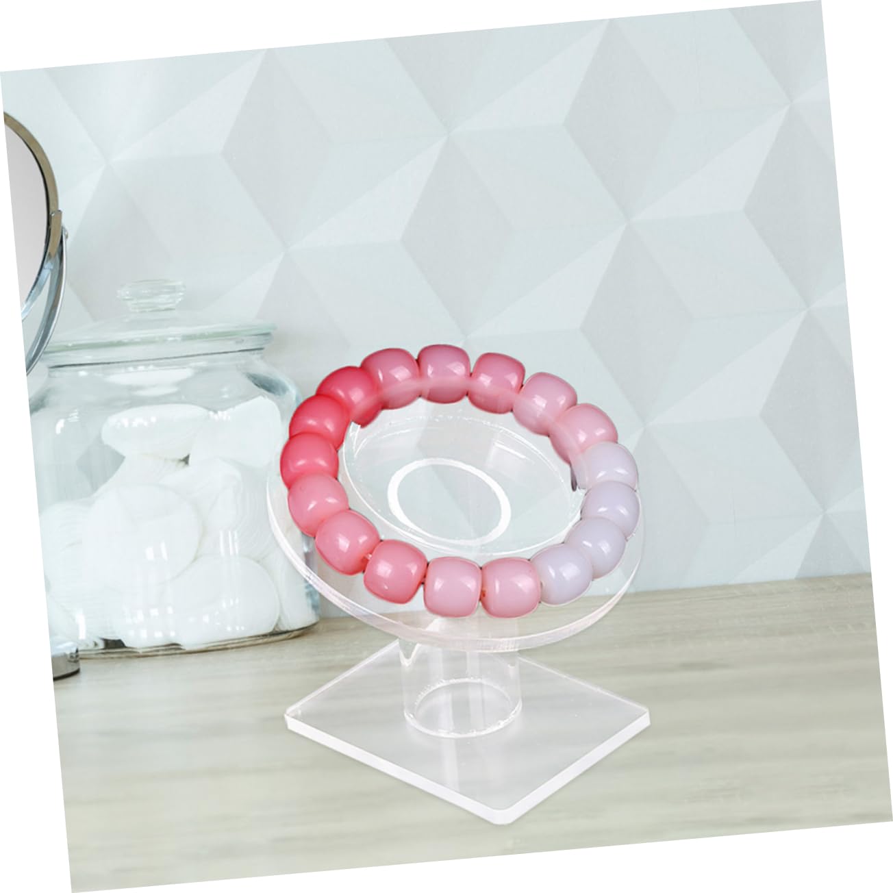 2 pièces présentoir de Montre Organisateur de Bureau étagère présentoir à Bijoux présentoir Transparent présentoir à Bijoux présentoir de Table présentoir présentoir Bracelet Chapelet Acrylique
