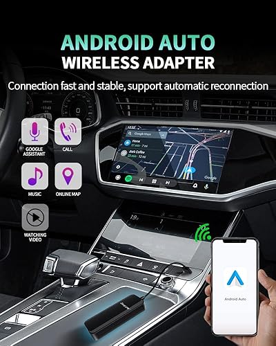 Miniatura 2 de El adaptador inalámbrico Android Auto para automóvil convierte Android Auto con cable a inalámbrico, adaptador AA inalámbrico 2024 para teléfono