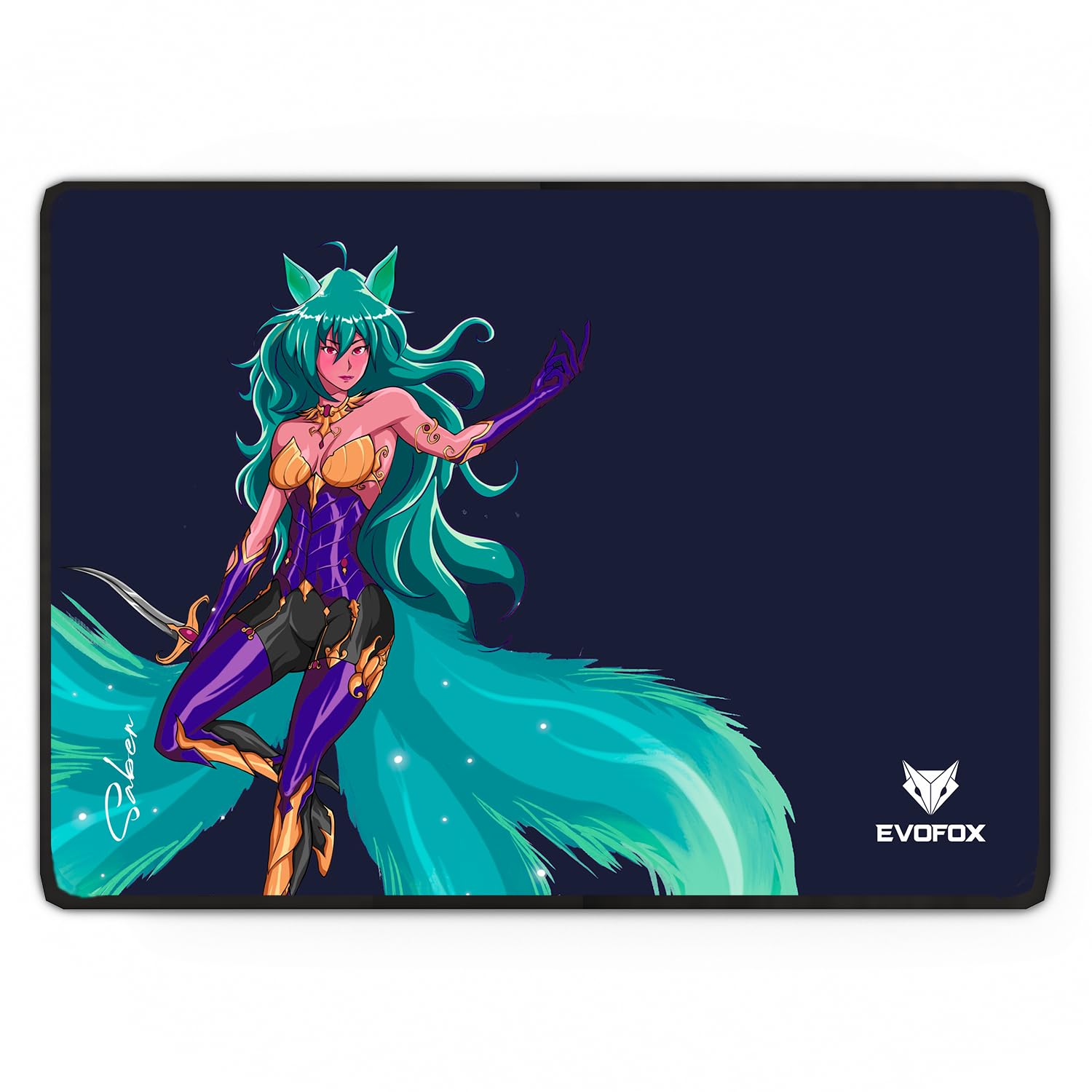 EvoFox Saber X35 Gaming Mouse Pad with Micro-Textured Speed Surface, Non-Slip Rubber Base, Anti-fray Stitched Edges and Washable Surface [350mm x 250mm]-image-34