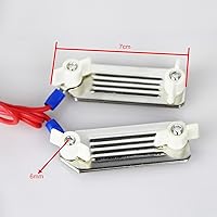 Vista 4 de Conector de cinta eléctrica para valla con 2 placas de cinta de 1.575 pulgadas, cinta eléctrica para conexión de valla eléctrica, color rojo