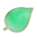 lightclub Creative Leaf Shape Resin Fake False Nail Nailtip Gel Polish Pigment Painting Drawing Display Plate Dish Box Case Holder Gel Polish Palette Green
