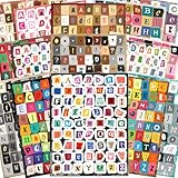 [All-in-One Creative Kit]:Unleash your creativity with our 20-sheet scrapbook letter stickers set, part of our premium scrapbook supplies collection. With over 1,500 vibrant stickers, including alphabet stickers, letter stickers for scrapbooking, and...