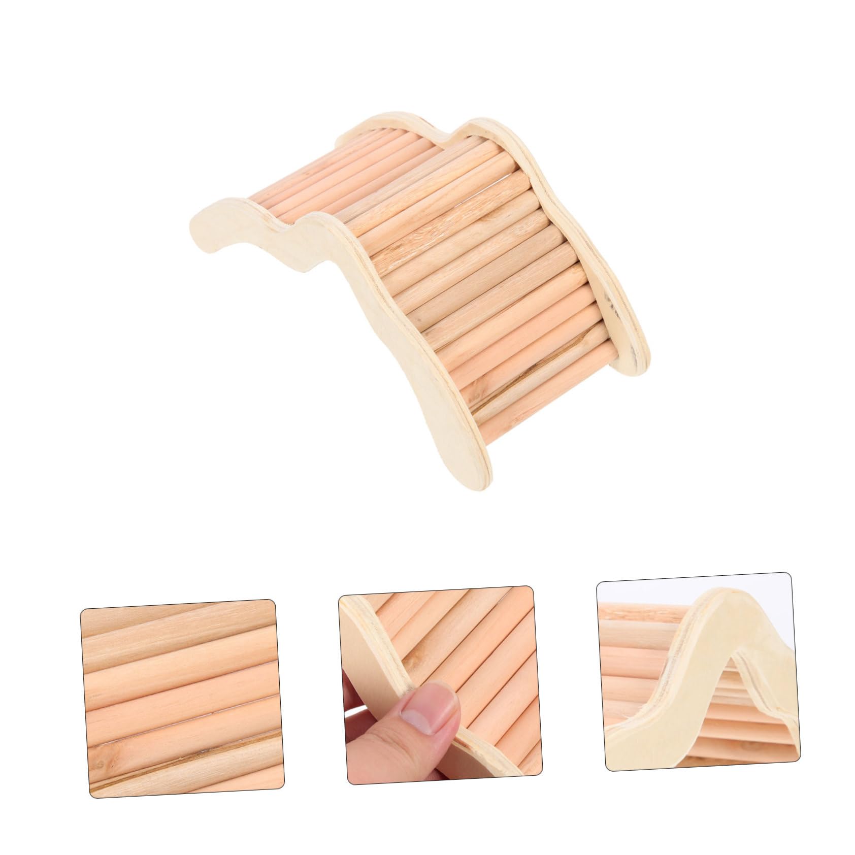 Beavorty 2 Pz Ponte di Legno per criceti Accessorio per criceti Scala per ratti in Legno Criceto Arredamento Scala Decorativa per criceti Scala per criceti in Legno l'uccello