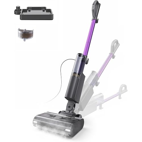 Steam Mop for Floor Cleaning, Lightweight 4-in-1 Steam Cleaner | Fast Heating & Self-Cleaning, Electric Mop for Home with 19.6ft Cord, 180° Lie Flat & LED Headlights for Sealed Hard Floors
