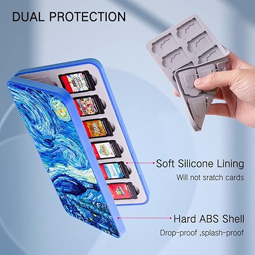 Vista 30 de PERFECTSIGHT 48 Switch Game Card Case for Nintendo Switch OLED Switch Lite, Cute 48 Game Holder Cartridge Case for Game Cards and SD Cards, Kawaii