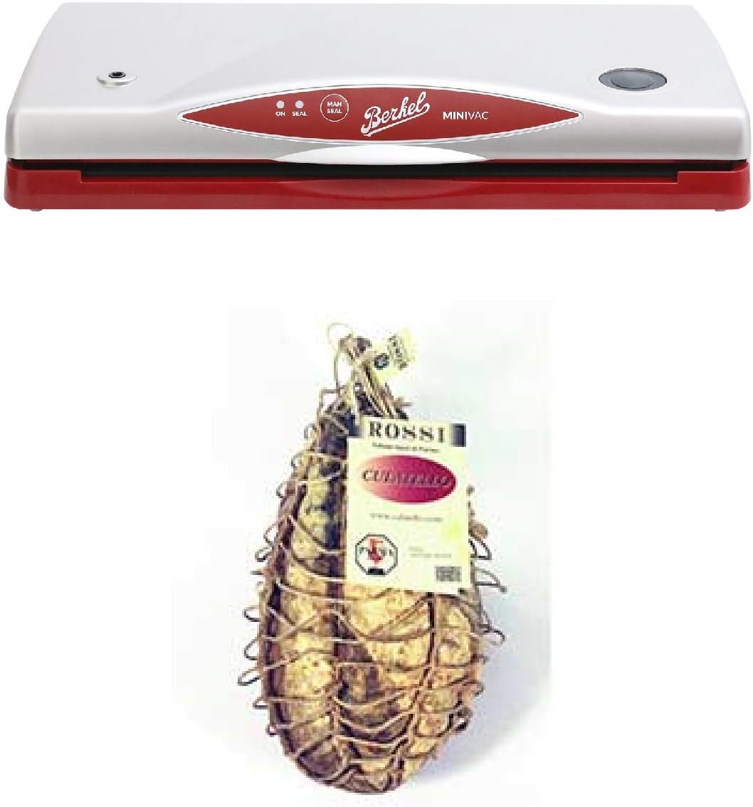 BerkelBerkel - MiniVac - Vacuum Machine + Salumificio Rossi Culatello Classico Tied by Hand with Rope, unpeeled (3,8-4,4Kg) - Whole