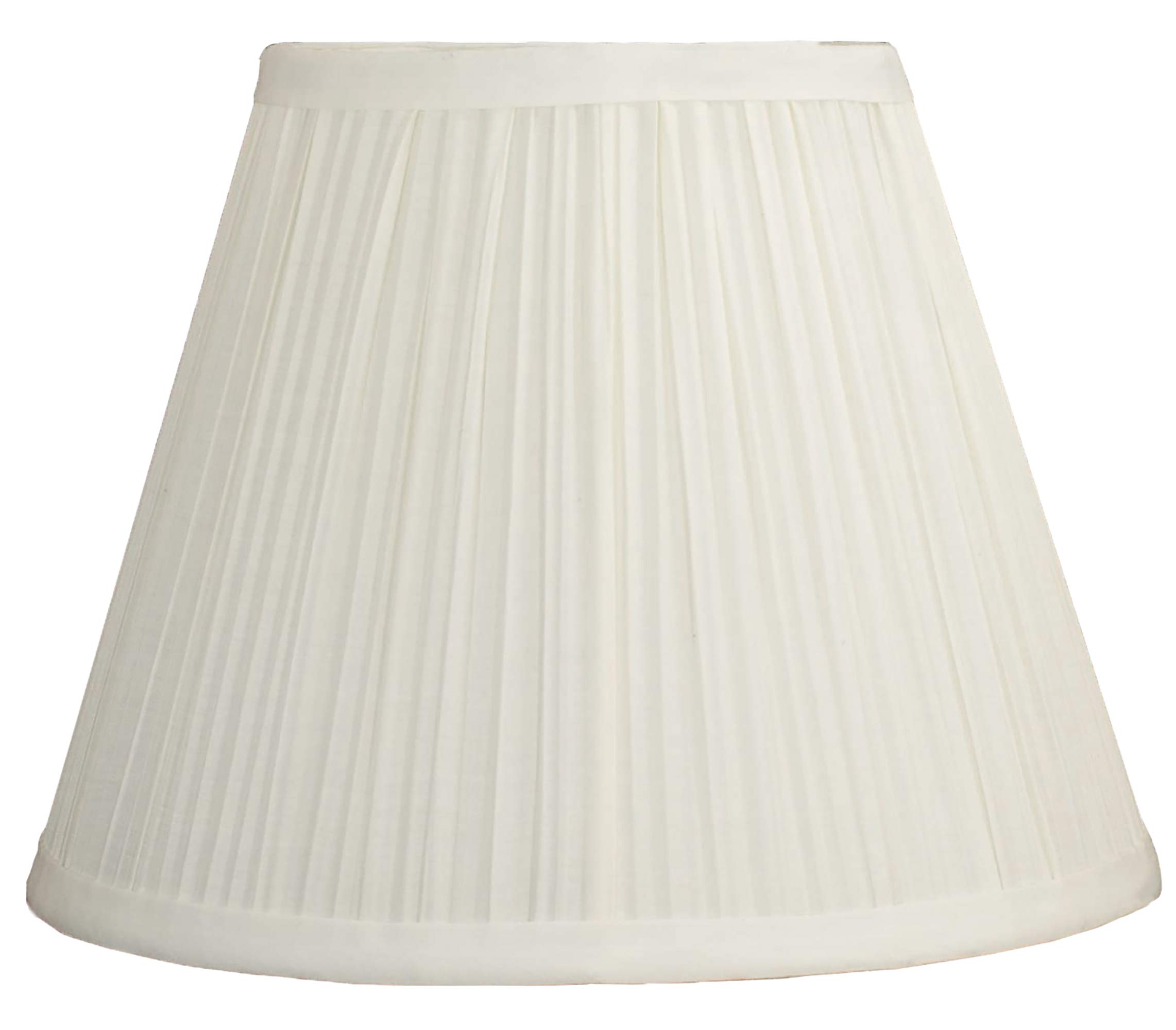 Urbanest Mushroom Pleated Softback Lamp Shade, Faux Silk, 5-inch by 9-inch by 7-inch, Eggshell, Spider Fitter