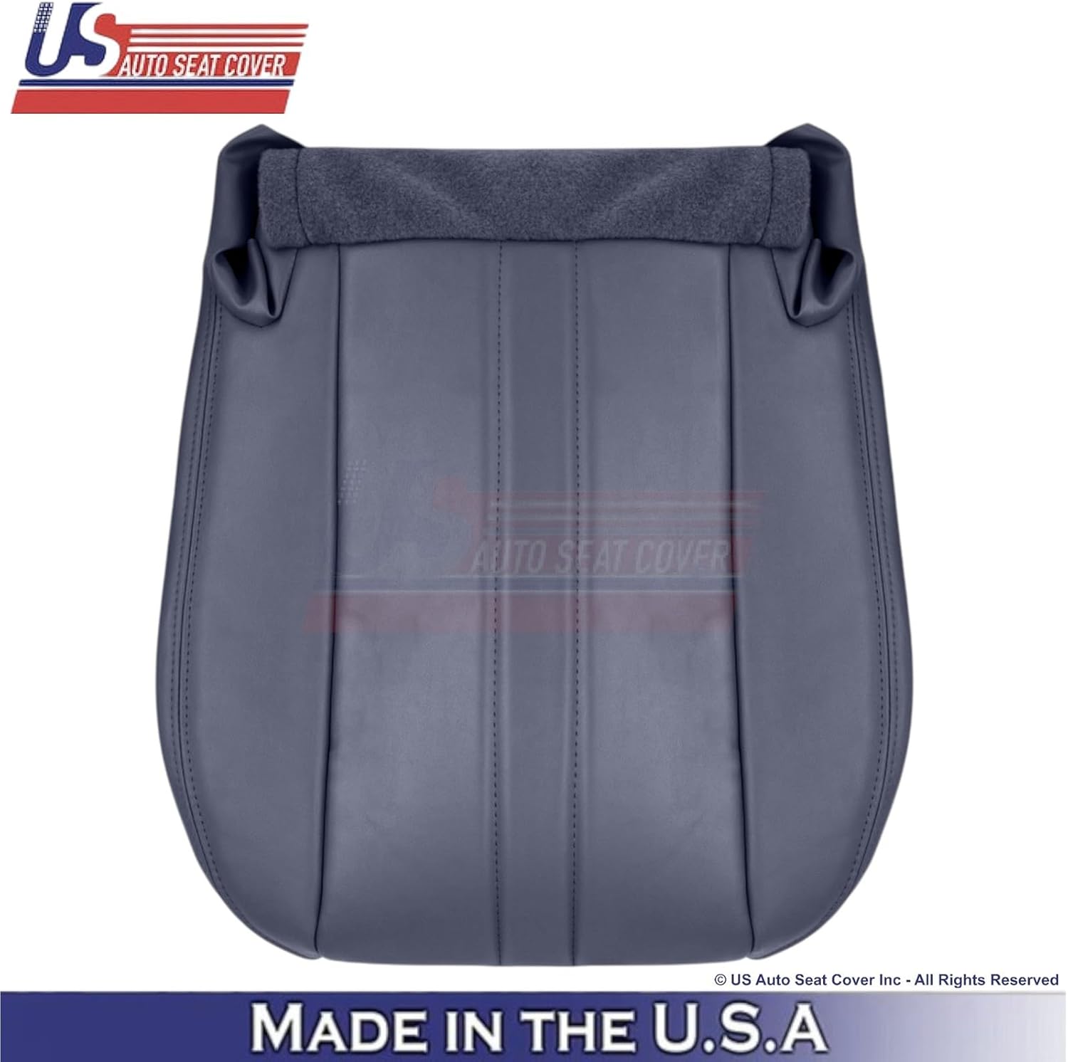 2016-2025 fits Chevrolet Express Leatherette Front Bottom Seat Covers Navy Blue
