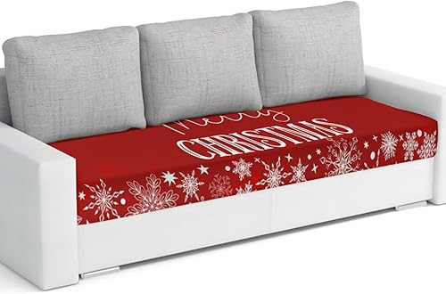 Miniatura 35 de Fundas de cojín para sofá de Navidad con diseño de muñeco de nieve rosa, funda elástica para sofá con parte inferior elástica, fundas de sofá