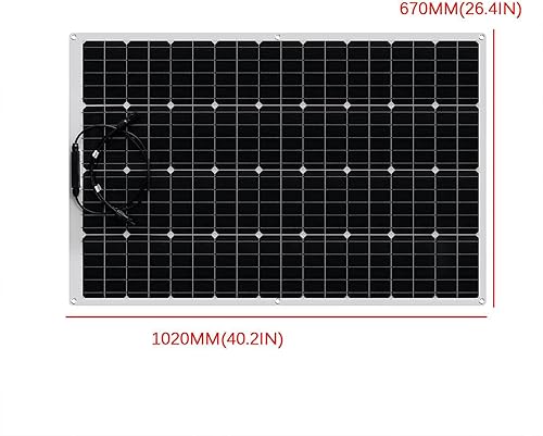 Miniatura 4 de 250W Panel Solar 18V Sistema Solar Semiflexible Fotovoltaico 18V Célula Solar Impermeable Batería/Yate/RV/coche/Barco con conector