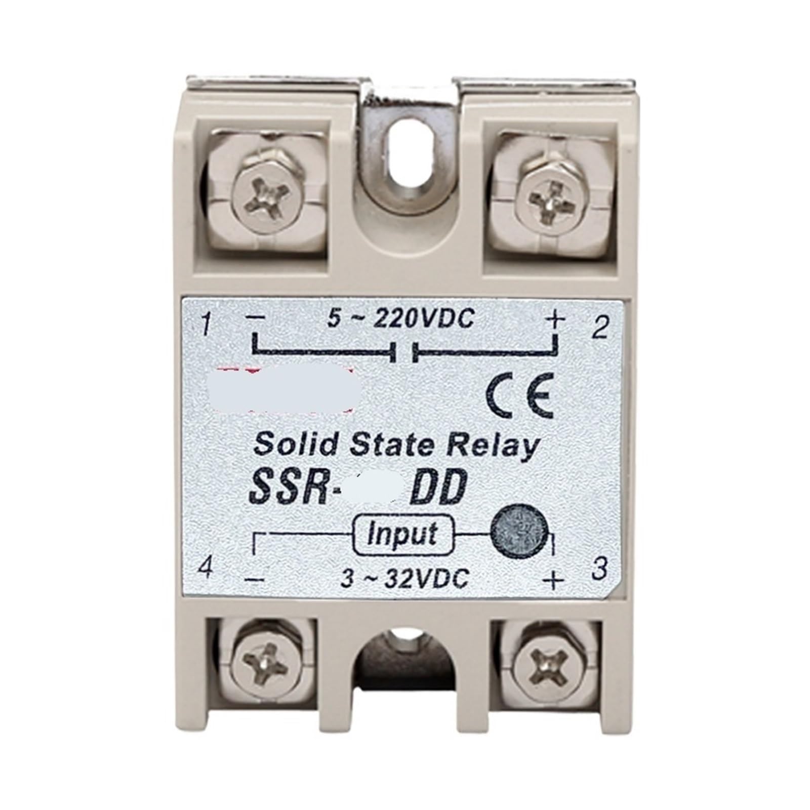 Relais à semi-conducteurs monophasé SSR-100DD DC contrôlé DC 5-220v statique industriel