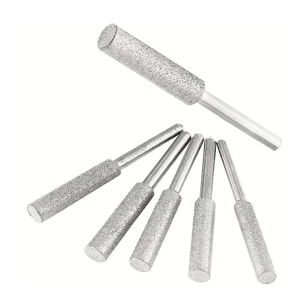 6-40mm 240 Ziarnistości Diamentowe Punkty Mocowane Na Cylindrze 6-8mm Trzpień Głowica Szlifierska Do Biżuterii Kamień Szkło Lapidarium Rzeźba (1 Szt.)(40mm)