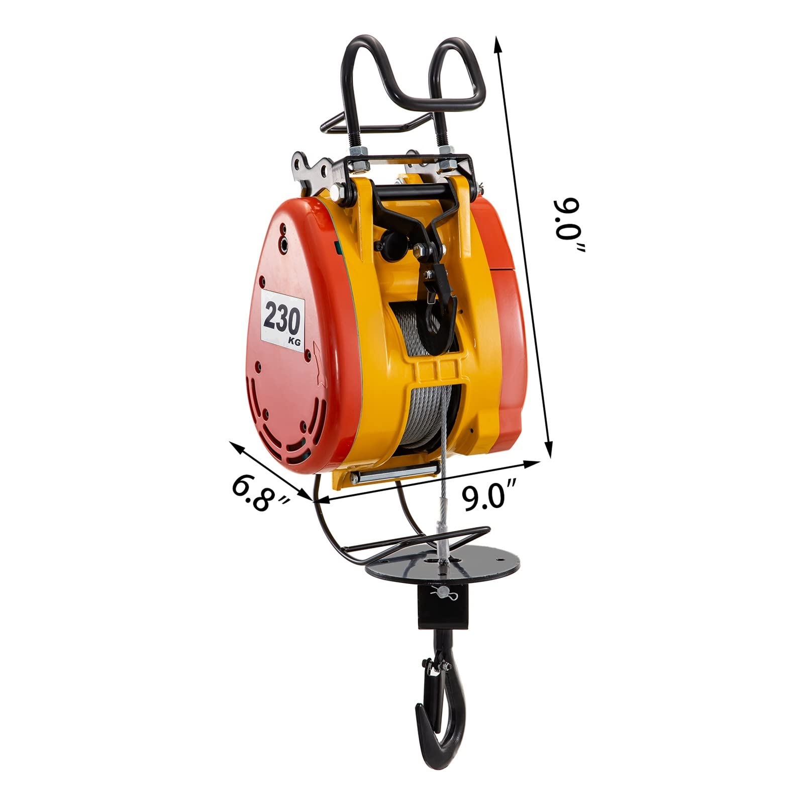 Seilwinde, 230 kg, elektrischer Hebezeug, 1300 W, Winde-Hebeseil, 30 m, for Garage, Werkstatt, Heben schwerer Lasten