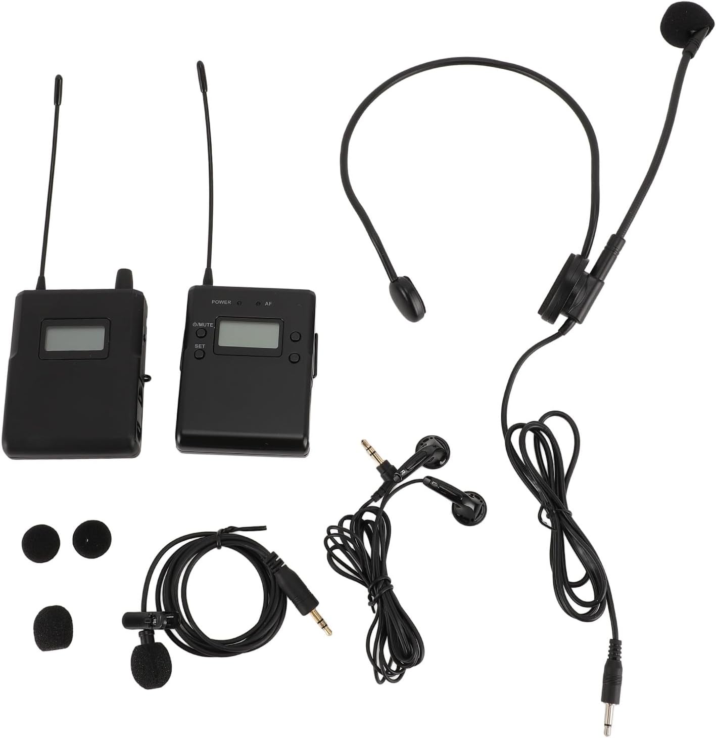 Wireless Tour Guide System 570-590MHz, 1 Transmitter 1 Receiver Set, Simultaneous Interpretation Equipment for Museum, Conference, Church, Translation Service