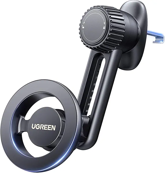 UGREEN Magnetic Phone Mount for Car Compatible for Magsafe, Not Blocking Air Vent, Strengthen Magnetic Power Car Phone Holder Compatible with iPhone 16 15 Pro Max 14 13 12 Pro Mini MagSafe C