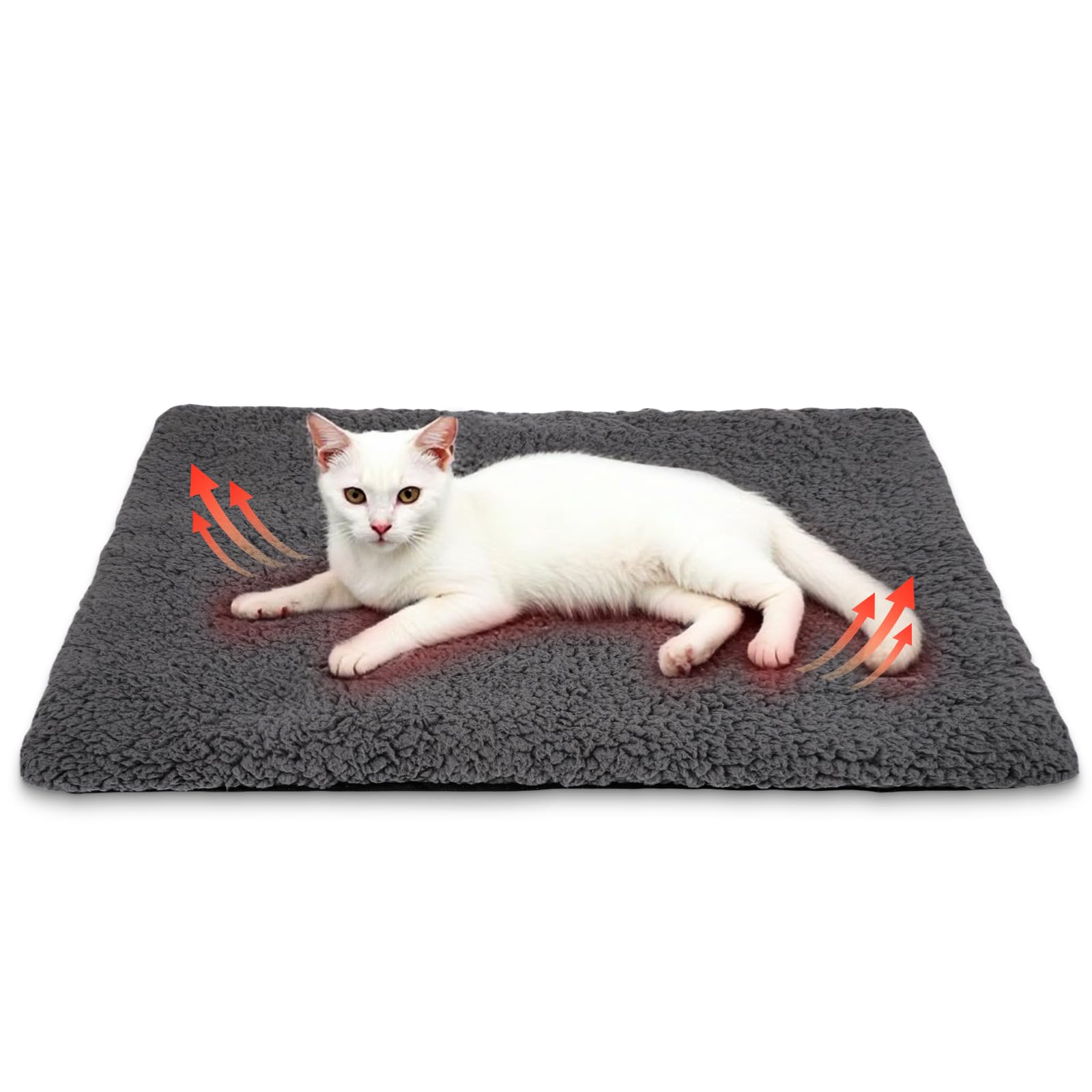Self Warming Cat Bed Self Heating Cat & Dog Pad - Waterproof Heated Thermal Mat, Non-Slip, Washable for Senior Pets, Kittens, Dogs, Indoor/Outdoor Use