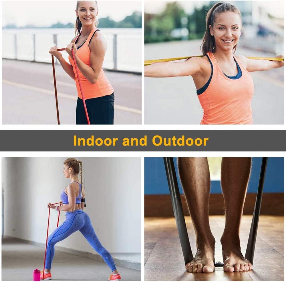 Kit De Musculation 4 En 1 : Elastique Fitness Bande De Résistance Corde A Sauter