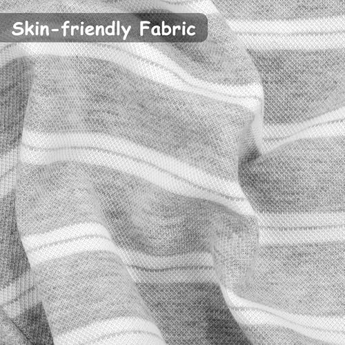 Cooraby 4 Packs Toddler Long Sleeve Shirt Boy Striped Tee Shirt with Pocket Soft Cotton T-Shirt3