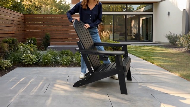 Amazon.com: FUNBERRY Folding Adirondack Chair, HDPE All Weather