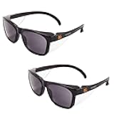 Kleenguard Maverick Safety Glasses with Intergrated Side Shields (2 Pair) (49311 Smoke Anti-Fog Lens with Black Frame)