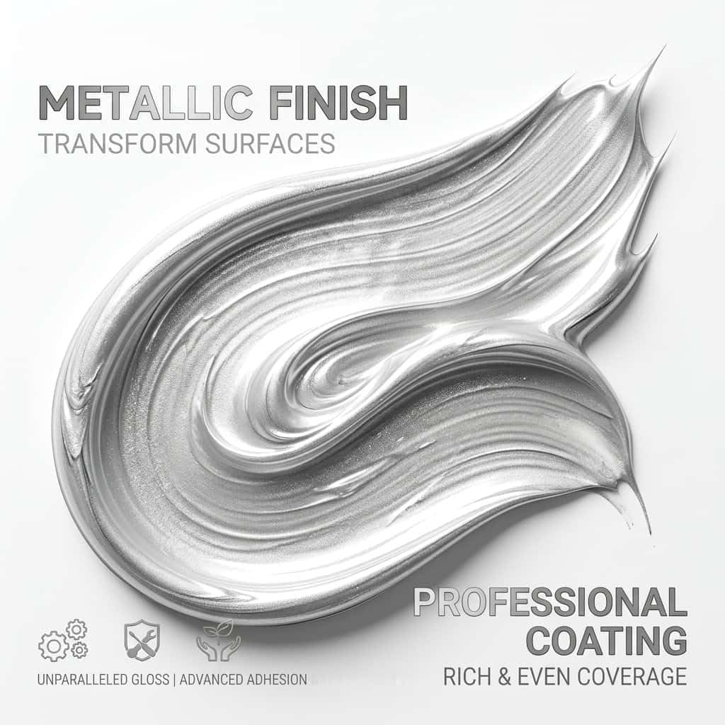 Pintura plateada a base de agua para metal, madera y piedra; revestimiento multisuperficie para muebles y decoración; pintura de cobertura suave para proyectos de renovación (DIY), 300 g (2Piezas)