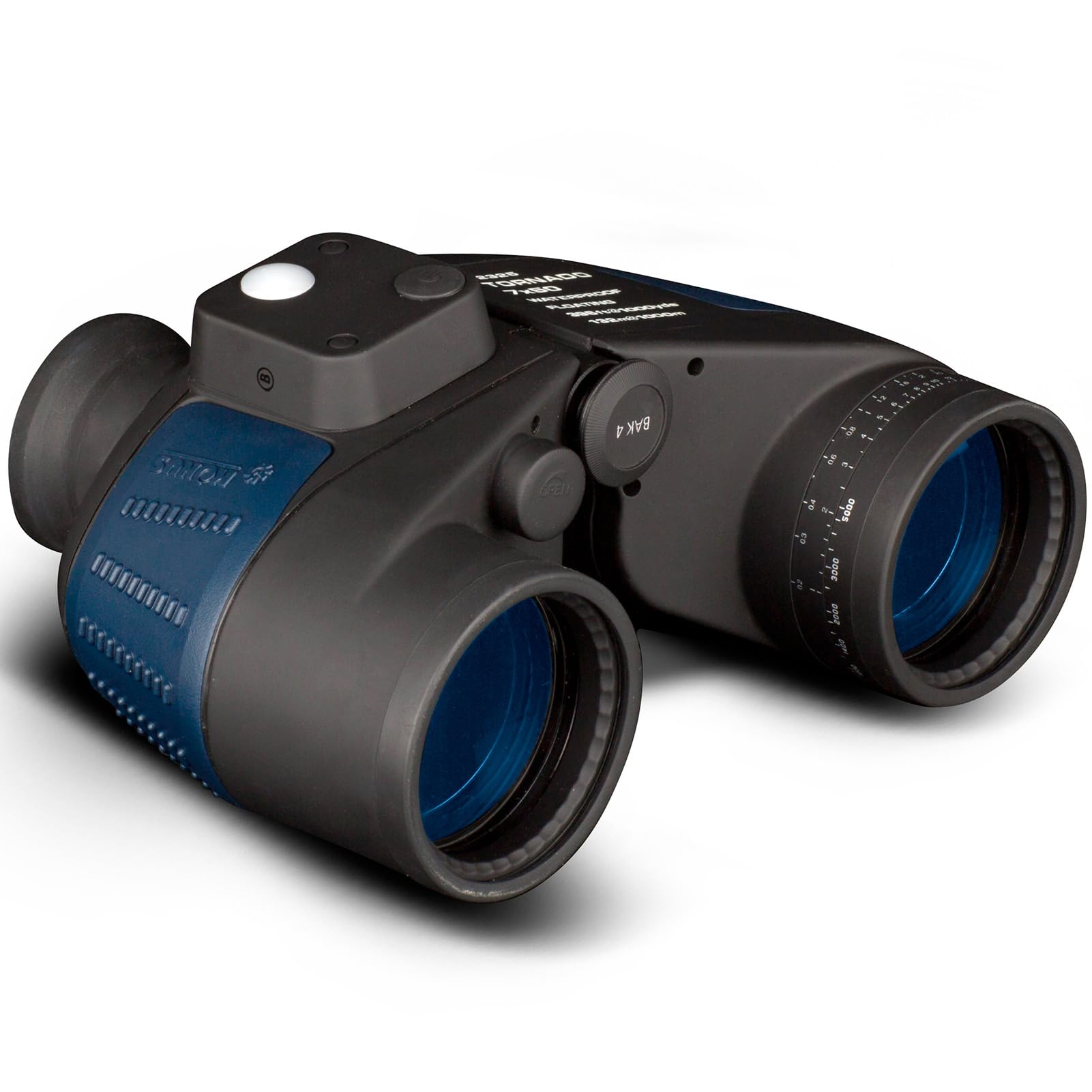Tornado 7x50mm Binoculars | Rugged Waterproof Multi-Coated Marine Hunting Binoculars w/Compass & Illuminated Reticle